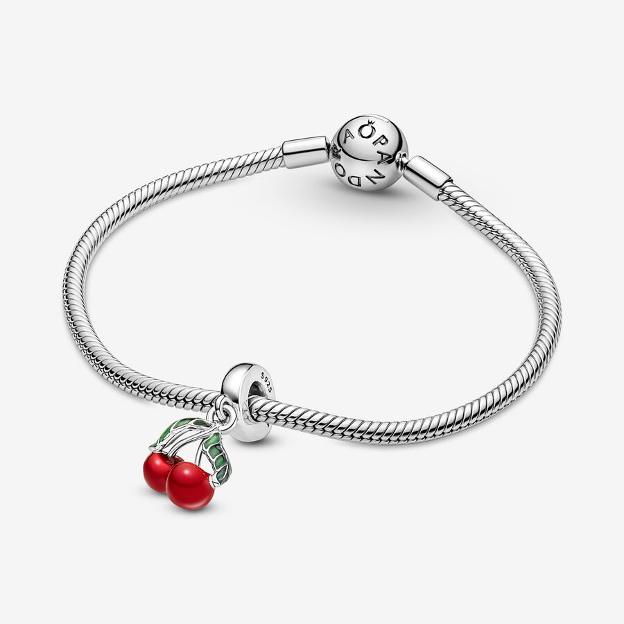 Pandora Asymmetrical Cherry Fruit Dingla Silver | 319ZBUWXN