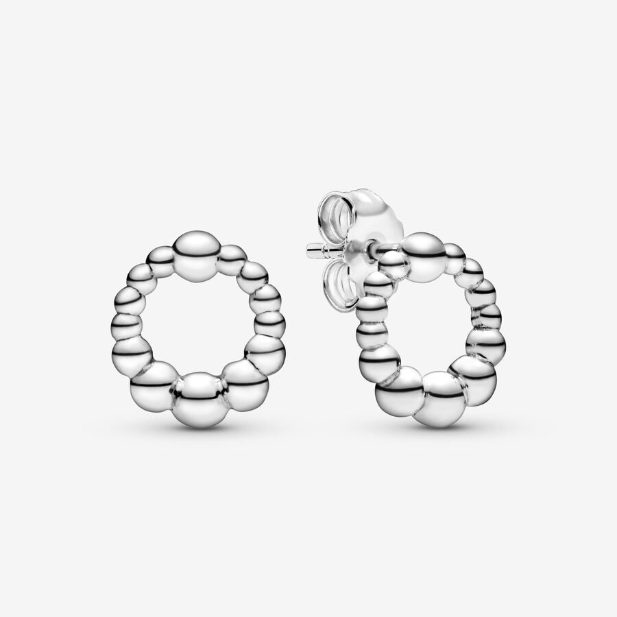 Pandora Beaded Circle Hingst Silver | 730NSGZBY