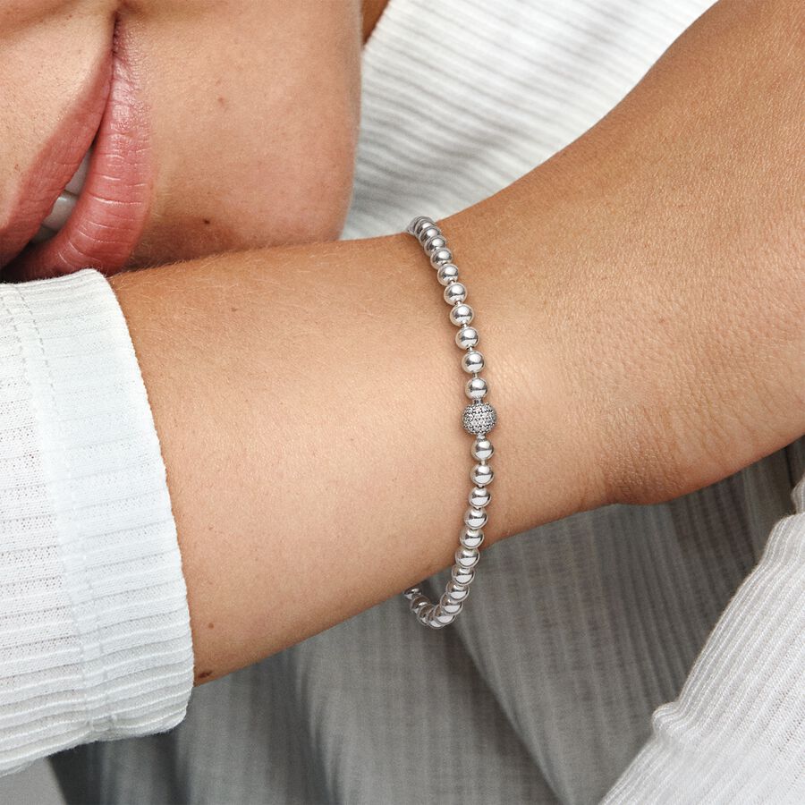 Pandora Beads & Pave Kedja Silver | 485NLDHZK