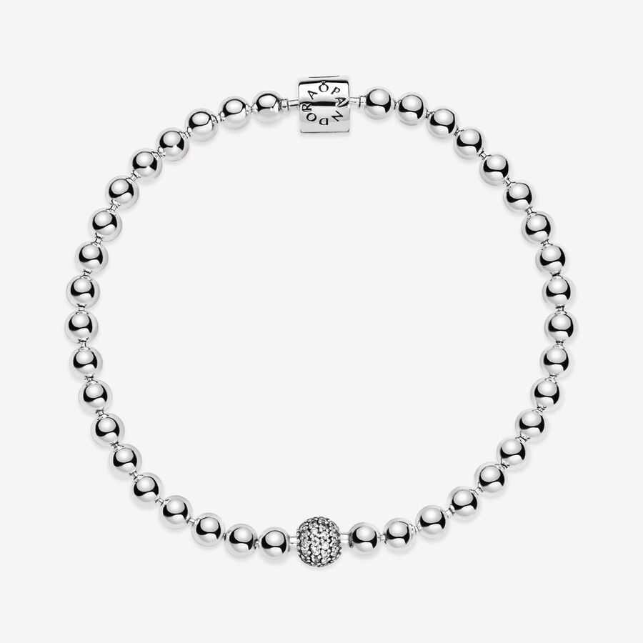 Pandora Beads & Pave Kedja Silver | 485NLDHZK