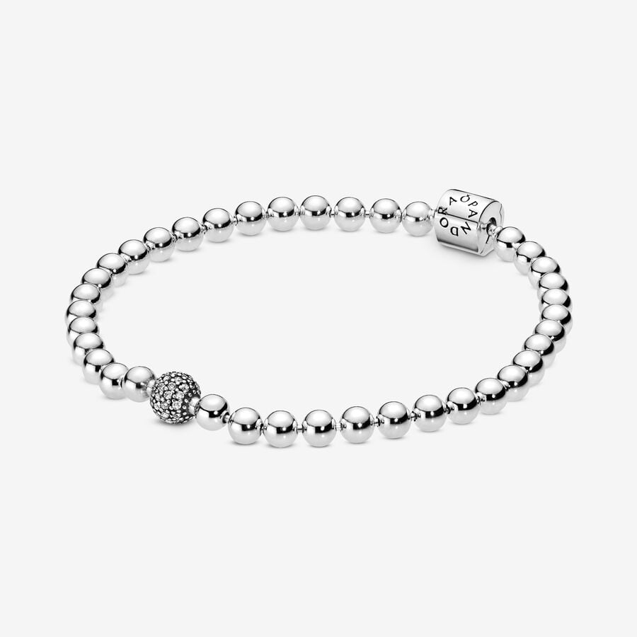 Pandora Beads & Pave Kedja Silver | 485NLDHZK