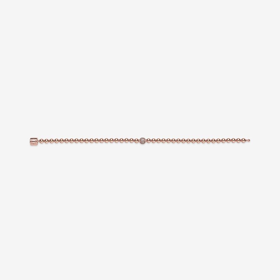 Pandora Beads & Pave Non-Charms Rosa Guld | 061PKFAZB