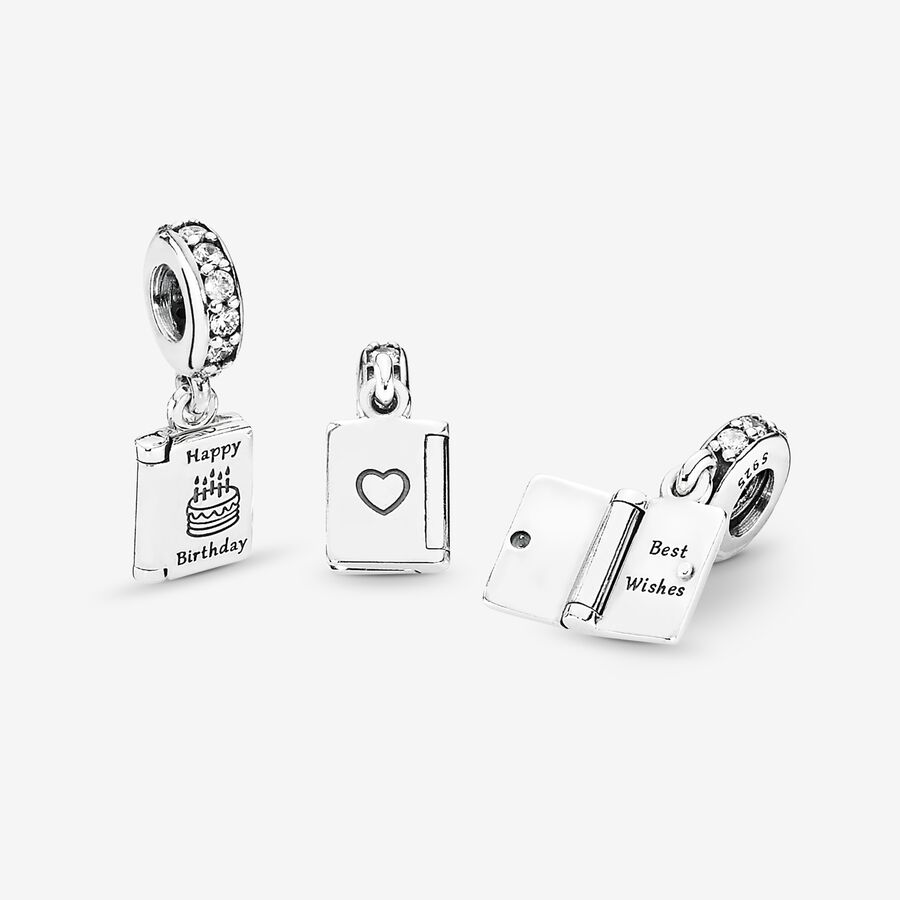 Pandora Birthday Card Dingla Silver | 291KVNROX