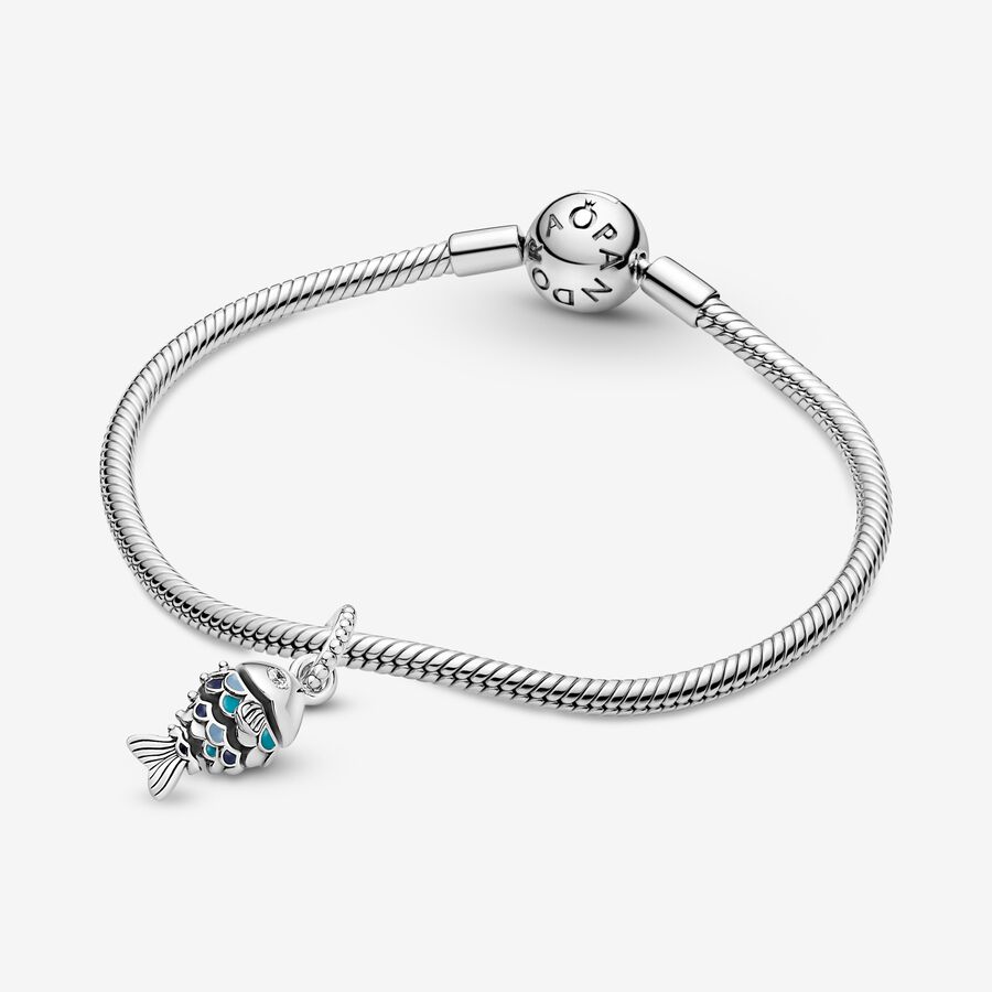 Pandora Blue Scaled Fish Dingla Silver | 384SWQAZK