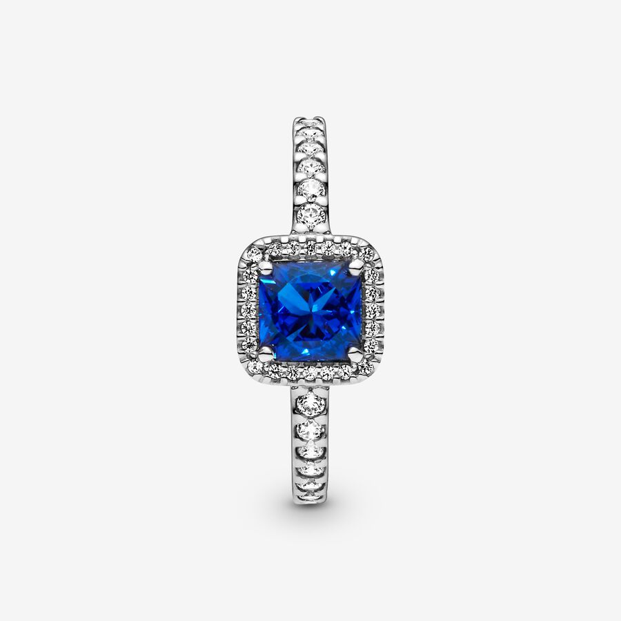 Pandora Blue Square Sparkle Patiens Silver | 602NBTVQJ