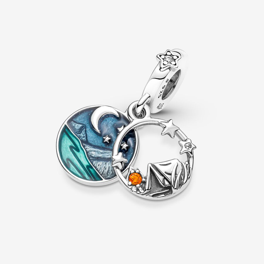 Pandora Camping Night Sky Double Dingla Silver | 058KVGJRO