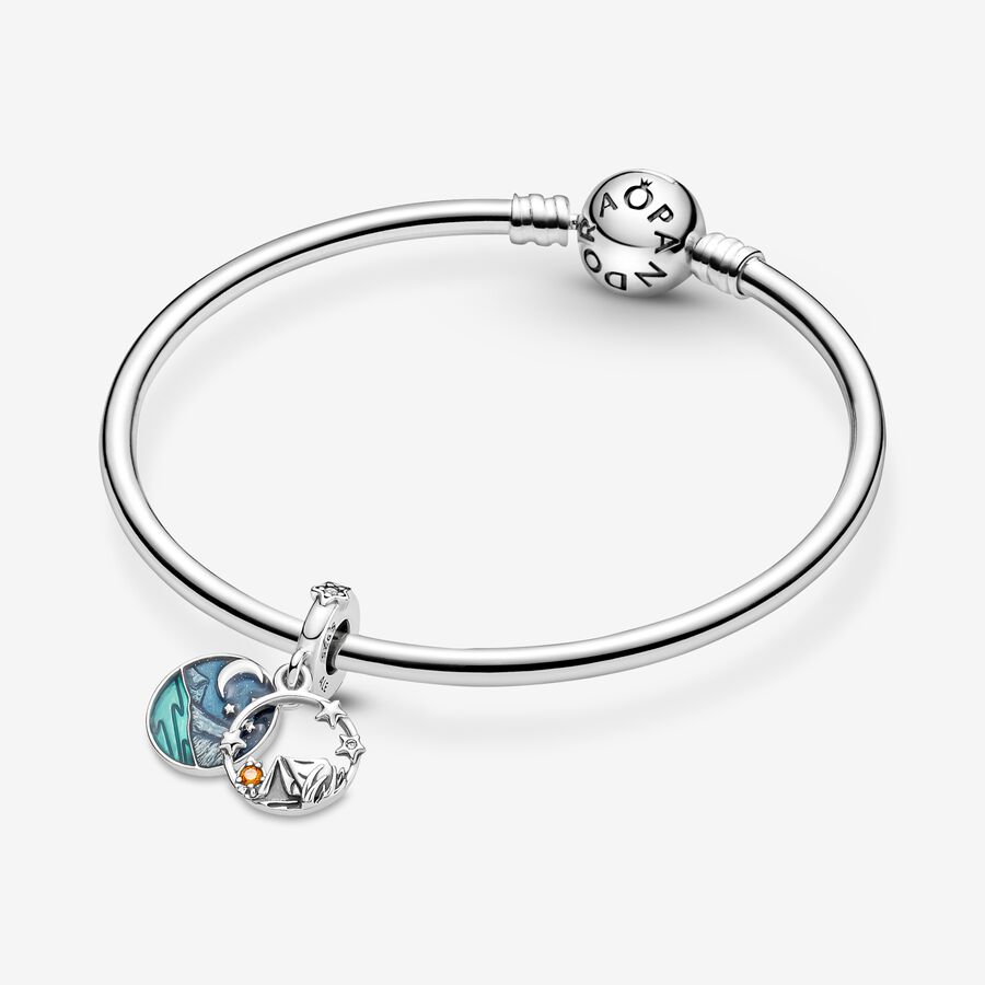 Pandora Camping Night Sky Double Dingla Silver | 058KVGJRO