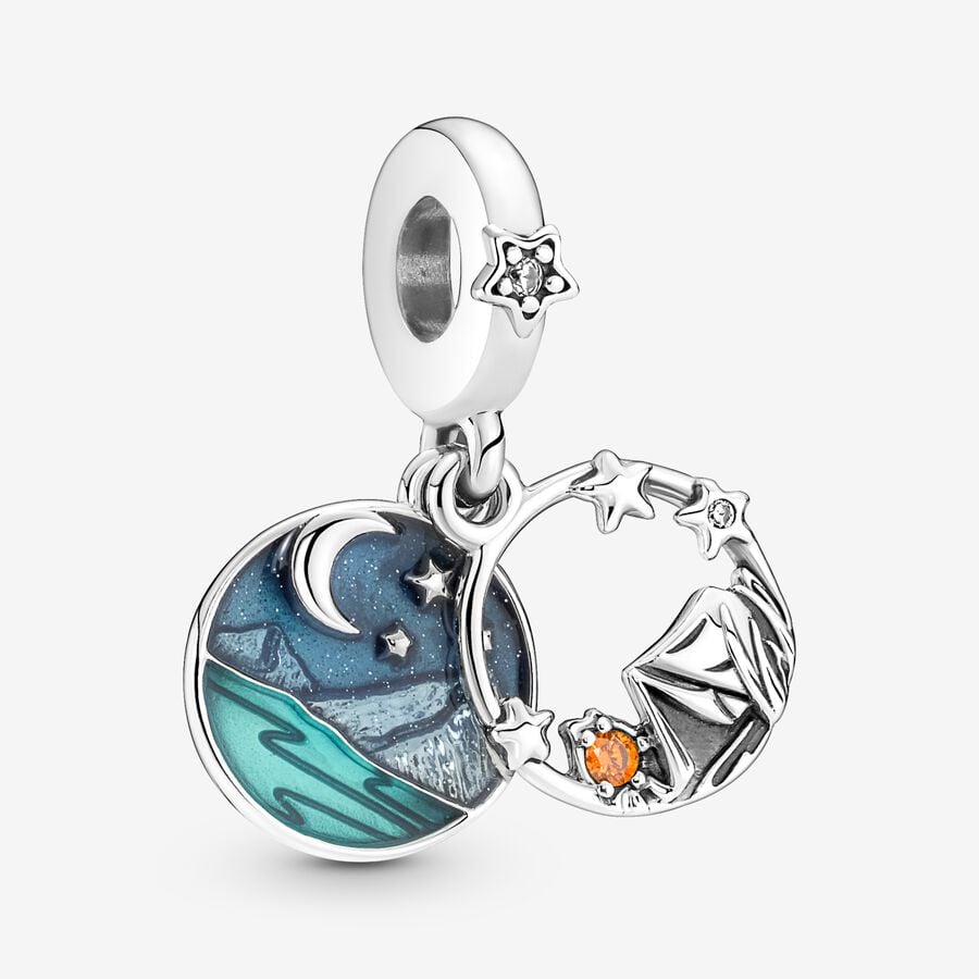 Pandora Camping Night Sky Double Dingla Silver | 058KVGJRO