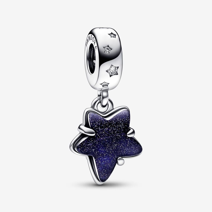 Pandora Celestial Galaxy Star Murano Dingla Silver | 945EARXJY