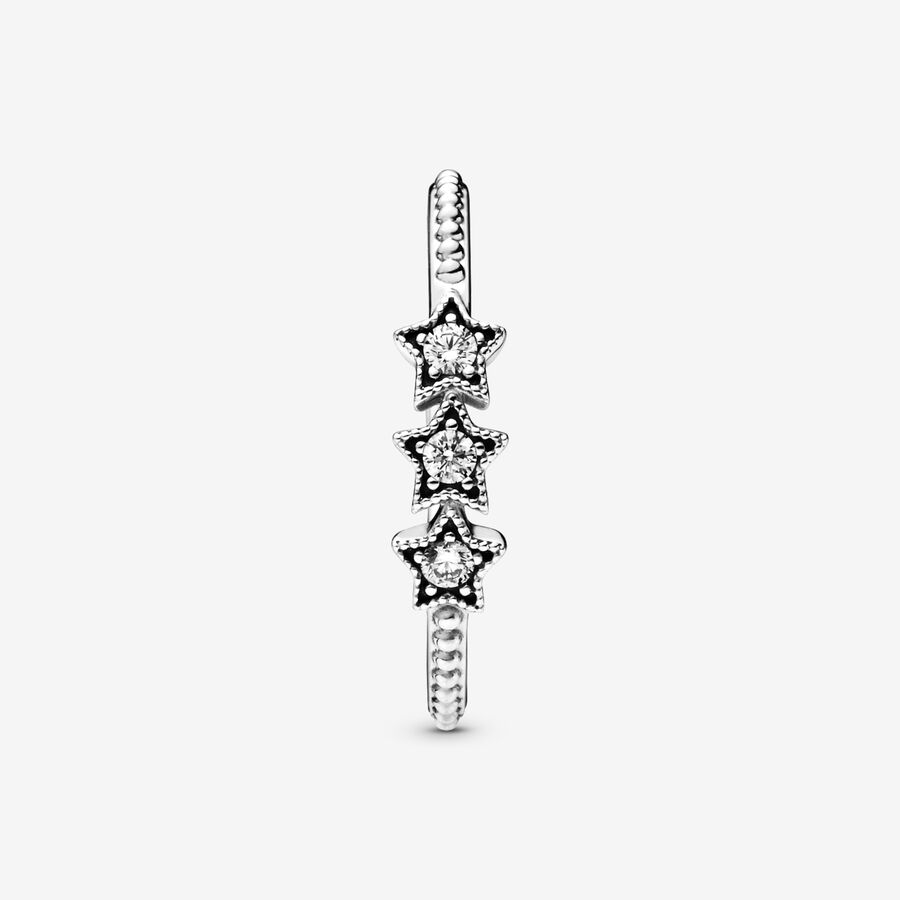 Pandora Celestial Stars Påstående Silver | 936QKPSAO