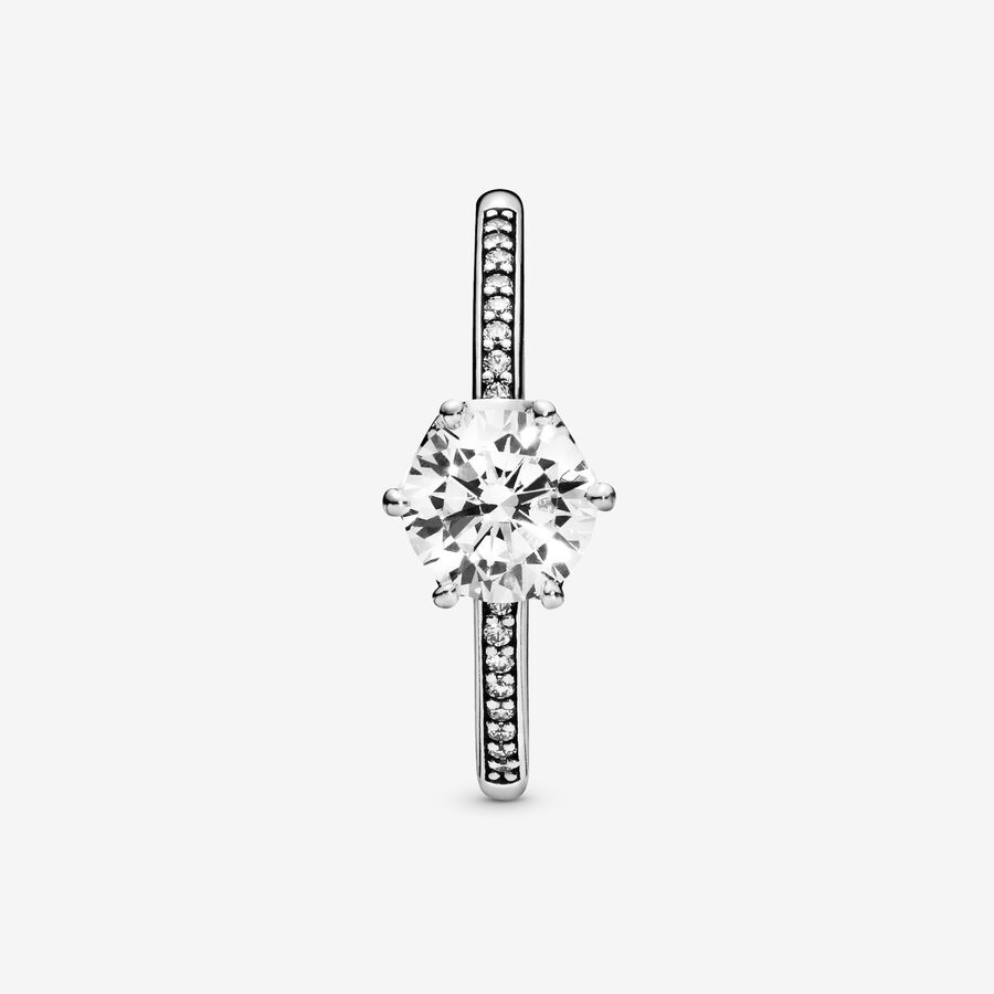 Pandora Clear Sparkling Crown Patiens Silver | 925OSLGHK