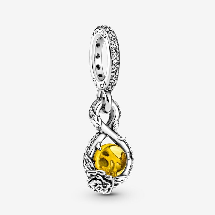 Pandora Disney Belle Infinity & Flower Hängen Silver | 802ADMLOC