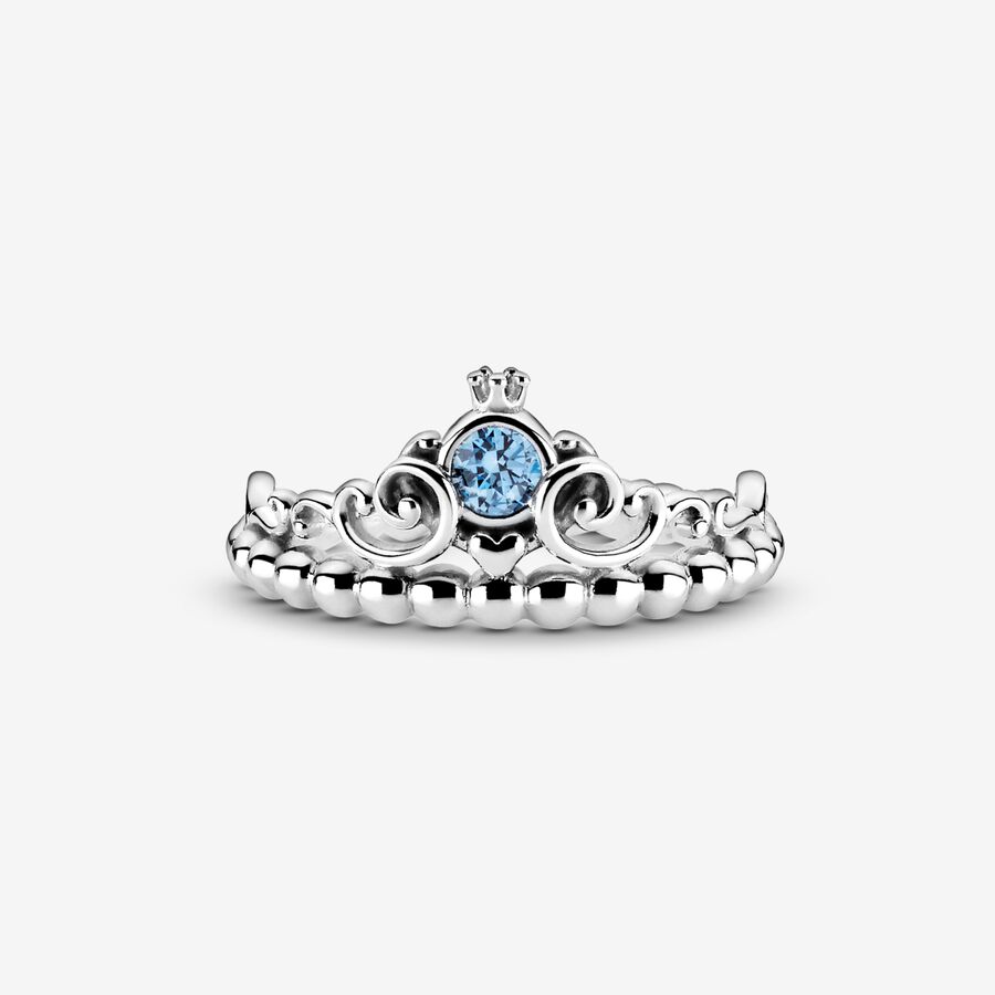 Pandora Disney Cinderella Blue Tiara Hjärta Silver | 197JSRLZG