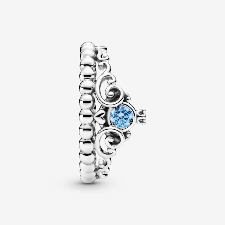 Pandora Disney Cinderella Blue Tiara Hjärta Silver | 197JSRLZG