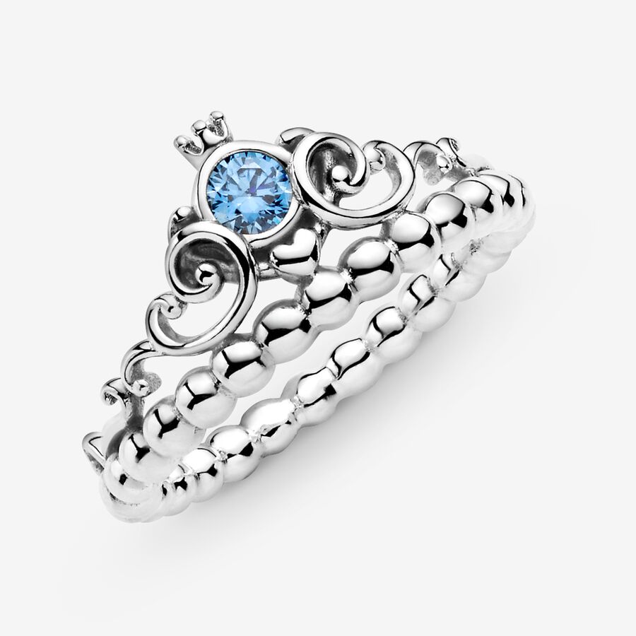 Pandora Disney Cinderella Blue Tiara Hjärta Silver | 197JSRLZG