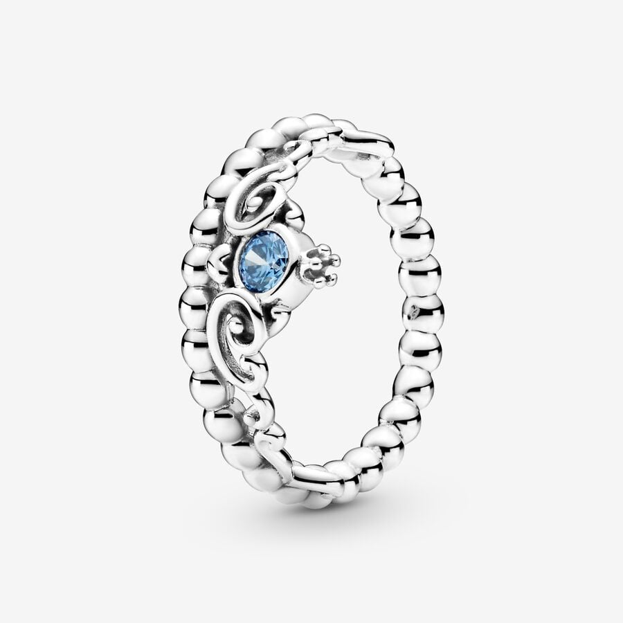 Pandora Disney Cinderella Blue Tiara Hjärta Silver | 197JSRLZG