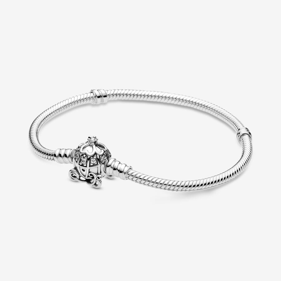 Pandora Disney Cinderella Pumpkin Coach Clasp Moments Berlocker Silver | 216HVUSWR