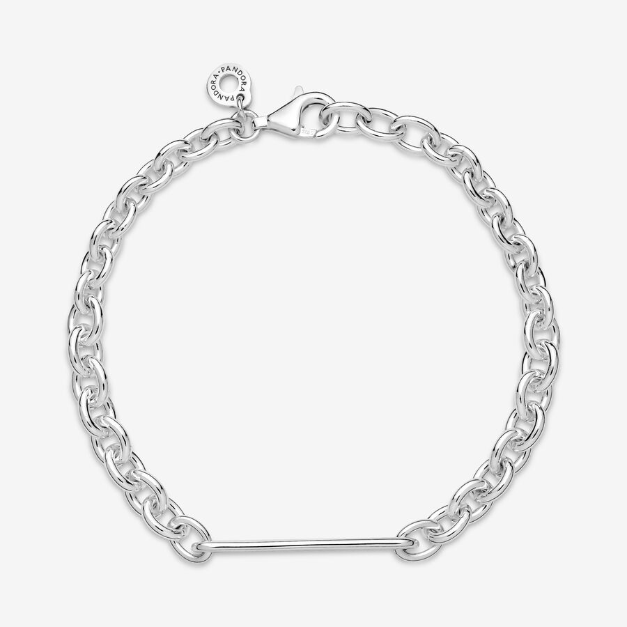 Pandora Engravable Bar Non-Charms Silver | 927SVHENX