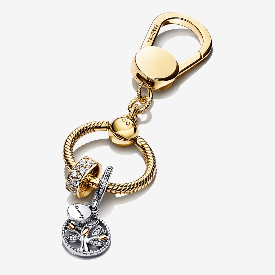 Pandora Family Means Everything Golden Keychain Berlocker Olika Färger | 826GLZNBK