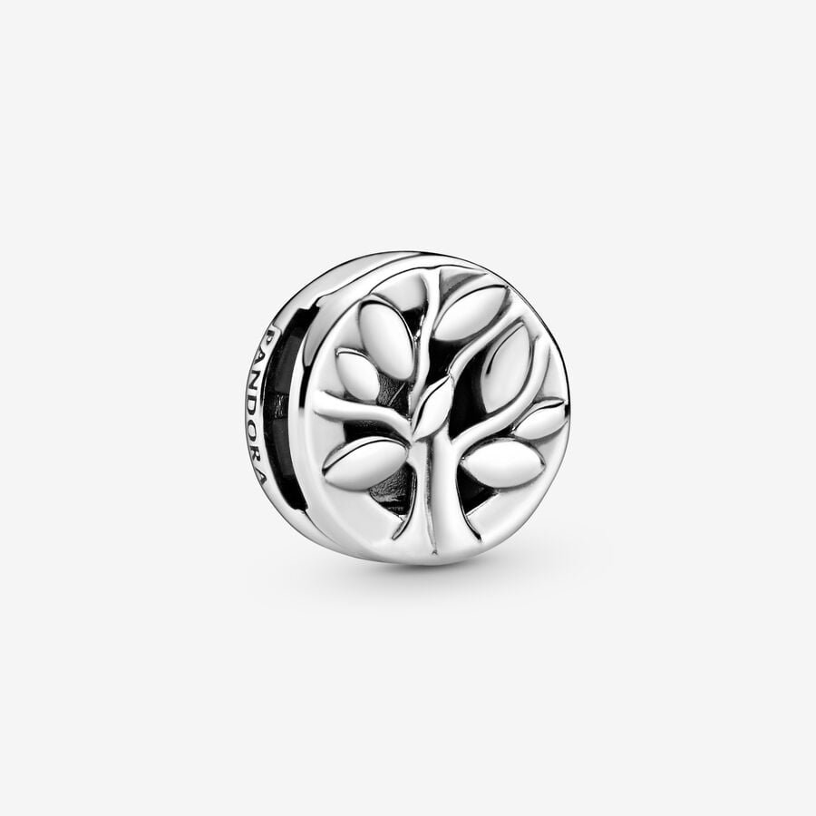 Pandora Family Tree Clip Clips Silver | 927ZQFIMP