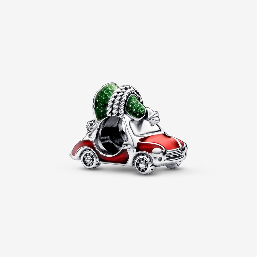 Pandora Festive Car & Christmas Tree Berlocker Silver | 436HUZNBM