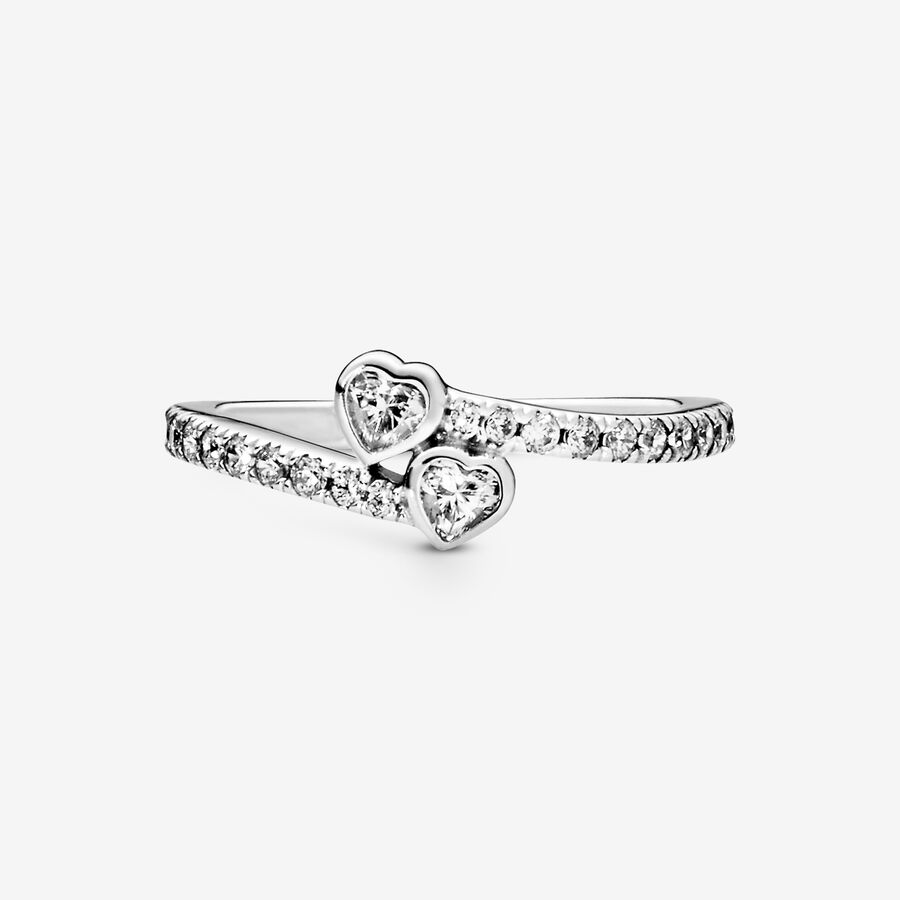 Pandora Forever Hearts with Cubic Zirconia Hjärta Silver | 034QRSEIC