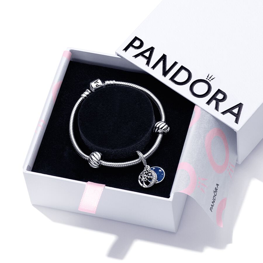 Pandora Galaxy Moon Set Berlocker Olika Färger | 354QIKLRE