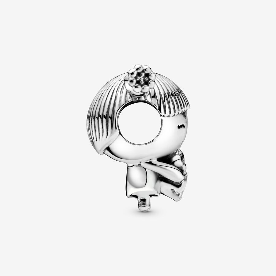 Pandora Girl with Pigtails Berlocker Silver | 417UWZCSK