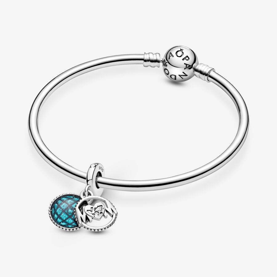 Pandora Glitter Globe Mom Dingla Silver | 807KNDACG