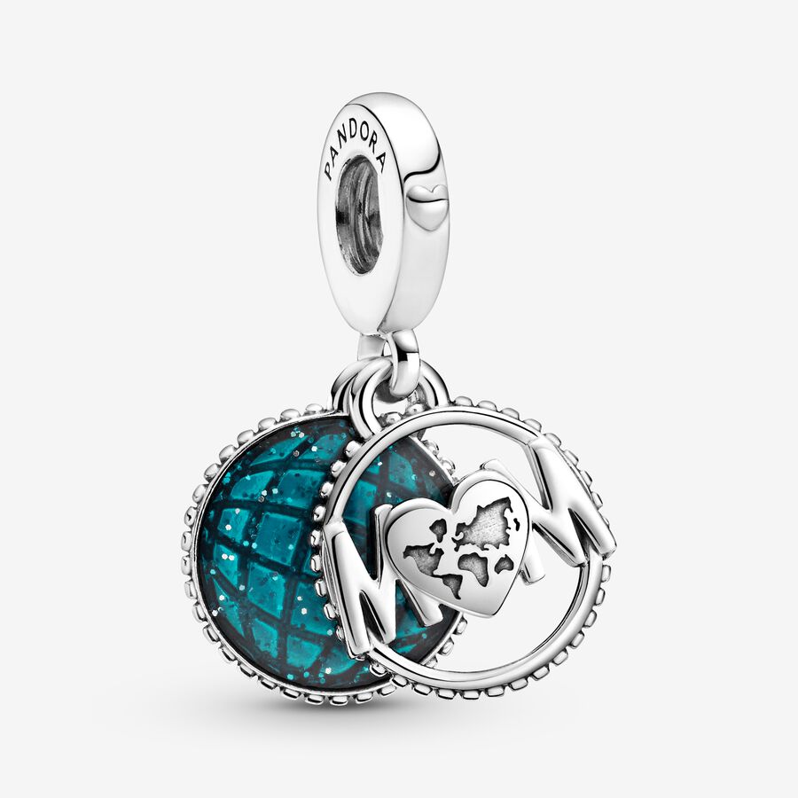 Pandora Glitter Globe Mom Dingla Silver | 807KNDACG