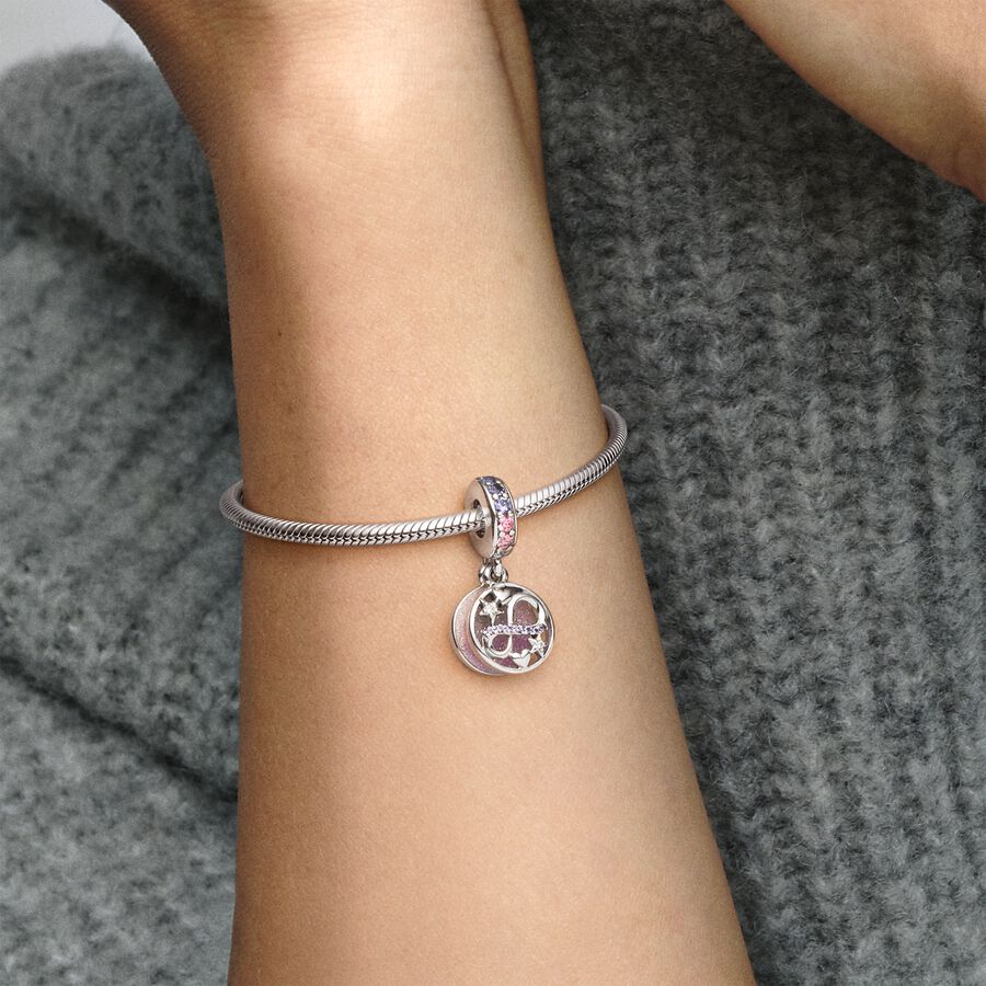 Pandora Glittering Infinity Hearts & Stars Dingla Silver | 298KUMIEB