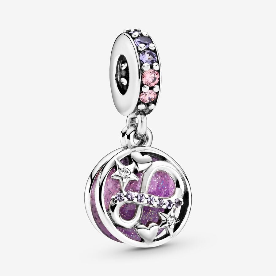 Pandora Glittering Infinity Hearts & Stars Dingla Silver | 298KUMIEB