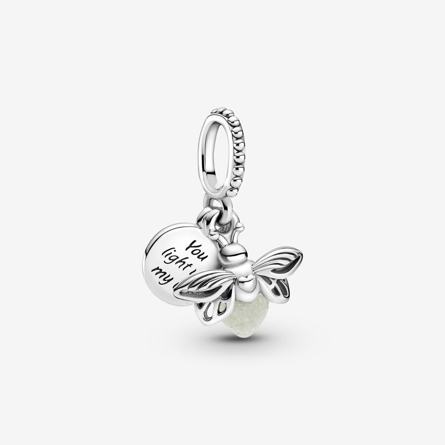 Pandora Glow-in-the-dark Firefly Berlocker Silver | 209WPOQKL