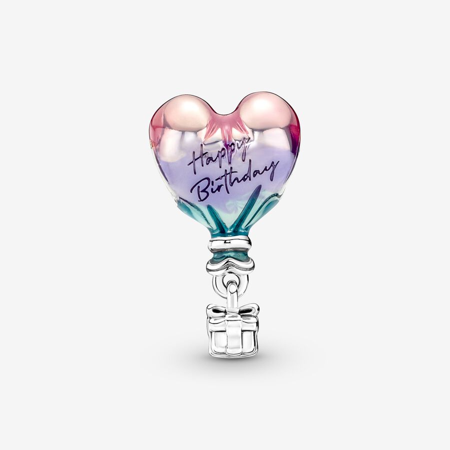 Pandora Happy Birthday Hot Air Balloon Berlocker Silver | 529YOUWVF