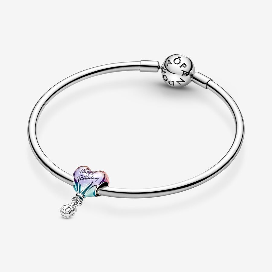 Pandora Happy Birthday Hot Air Balloon Berlocker Silver | 529YOUWVF