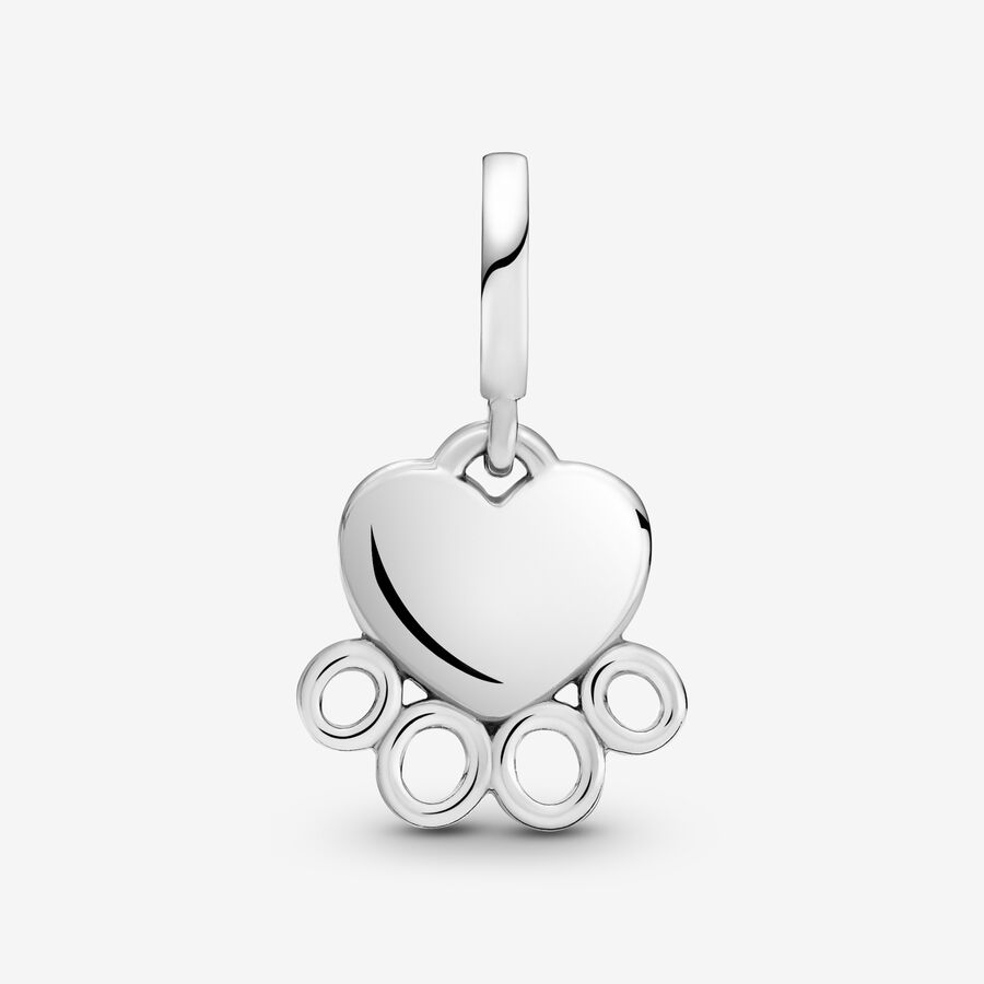 Pandora Hearts & Paw Print Dingla Silver | 956CSYWXJ