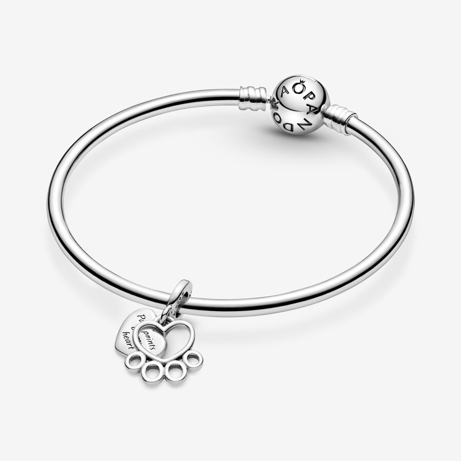 Pandora Hearts & Paw Print Dingla Silver | 956CSYWXJ