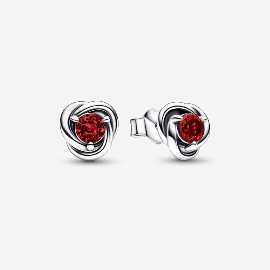 Pandora January Red Eternity Circle Hingst Silver | 237LTOMZN