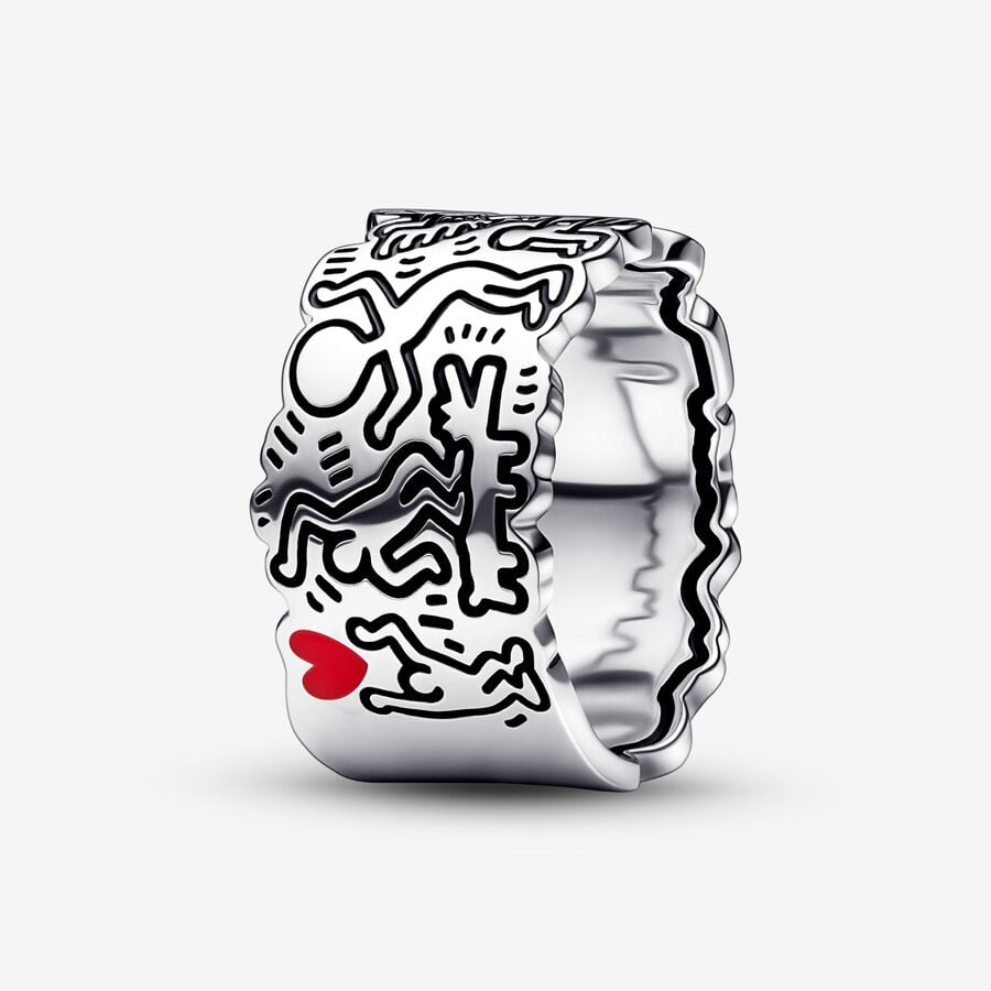 Pandora Keith Haring x Line Art Love People Breda Band Silver | 281DNLISH