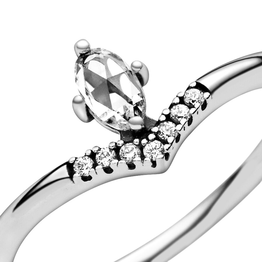 Pandora Klassiska Sparkling Crown Wishbone Open Ring Uppsättningar Olika Färger | 659BMZUVL