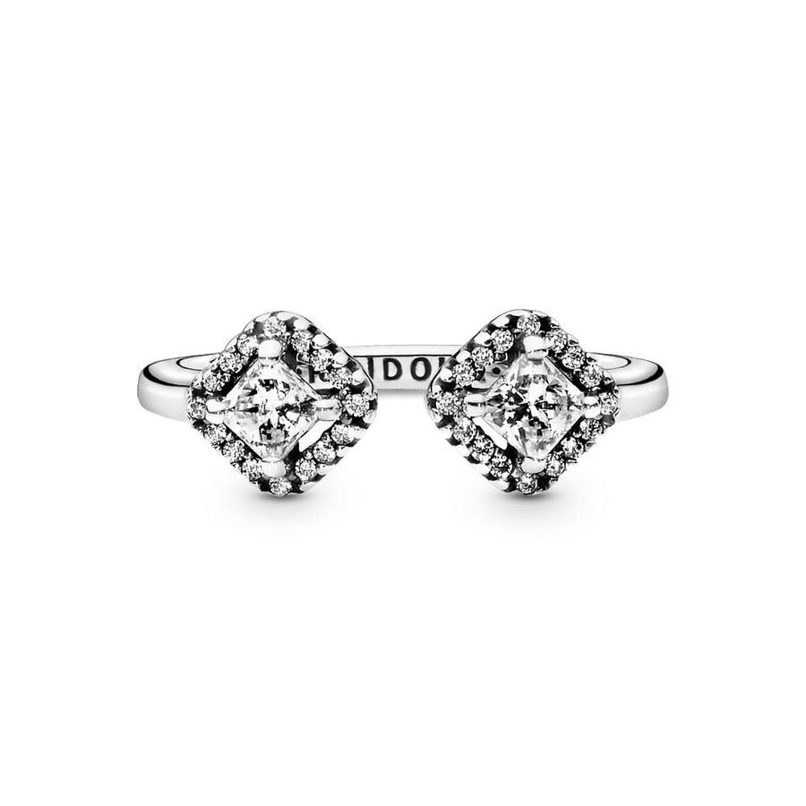 Pandora Klassiska Sparkling Crown Wishbone Open Ring Uppsättningar Olika Färger | 659BMZUVL