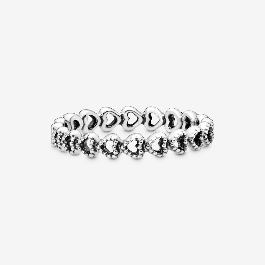 Pandora Linked Love in Band Silver | 675FEIYCD