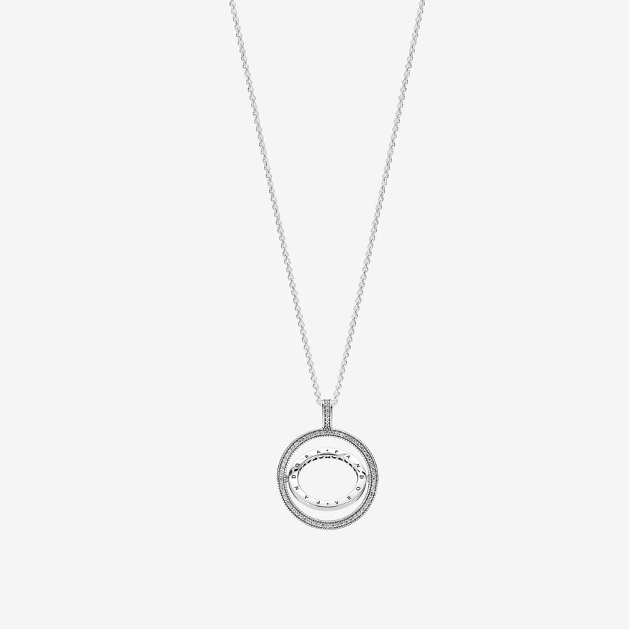 Pandora Logo Circle Kedja Silver | 831OYCRJK