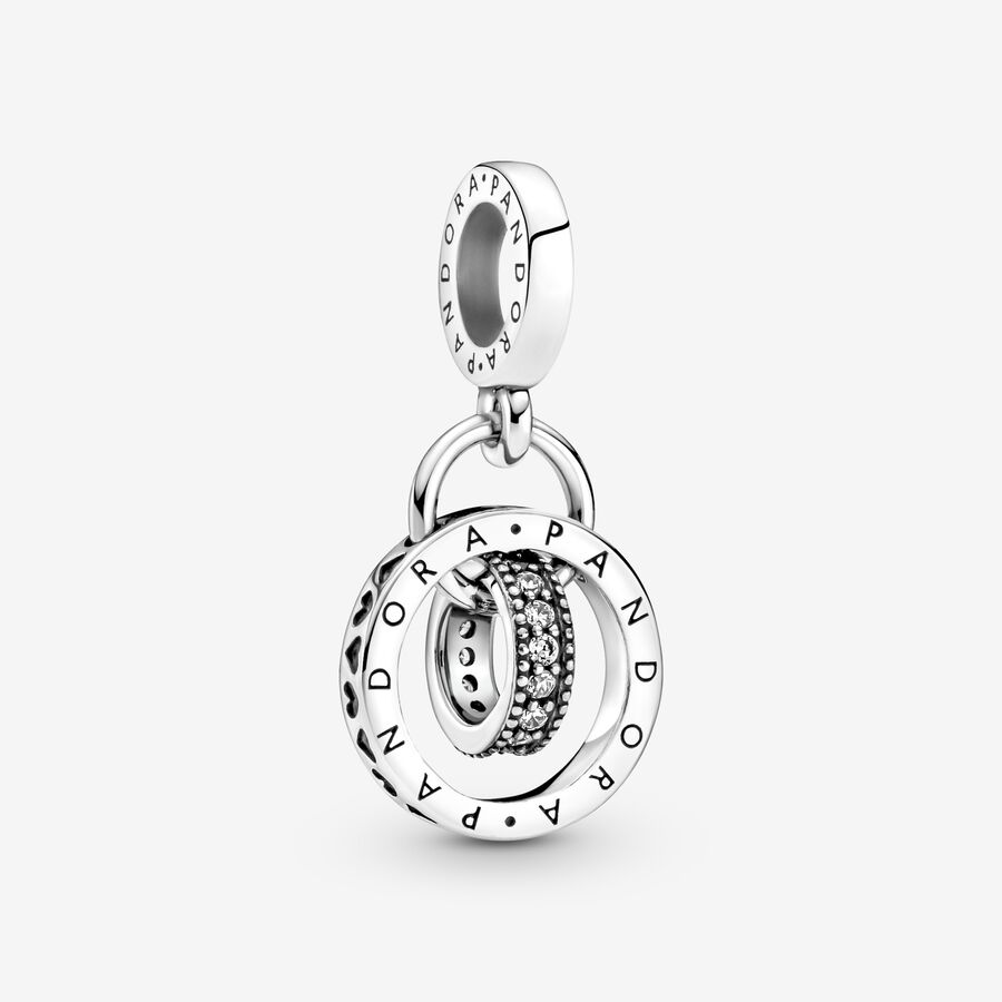 Pandora Logo Circles Dingla Silver | 983ZGCILD