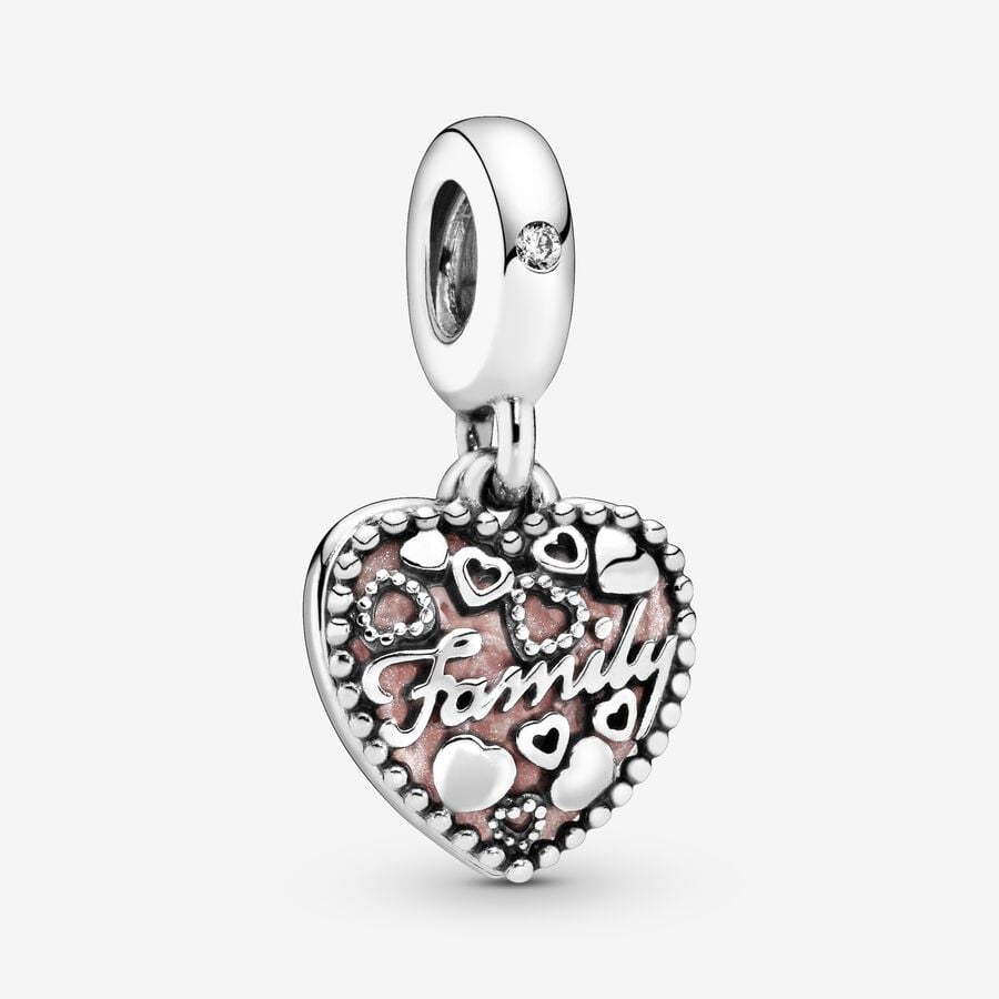 Pandora Love Makes A Family with Pink Dingla Silver | 490VMKFSO