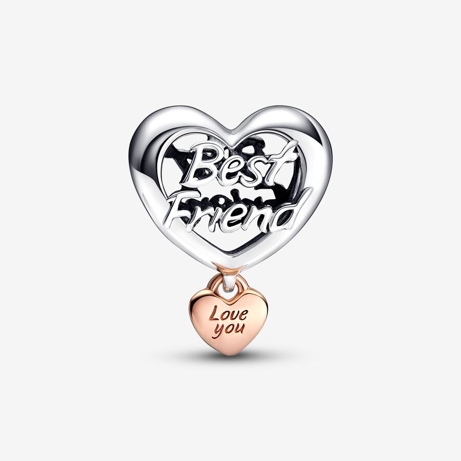 Pandora Love You Friend Berlocker Two-tone | 831DJFVSN