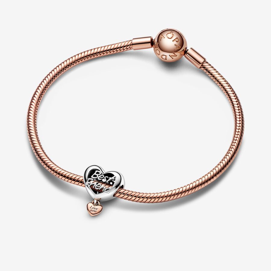 Pandora Love You Friend Berlocker Two-tone | 831DJFVSN