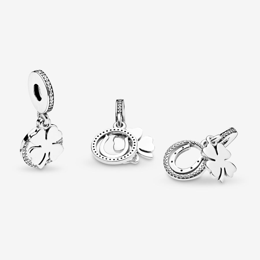 Pandora Lucky Four-Leaf Clover Dingla Silver | 831PZBFYU