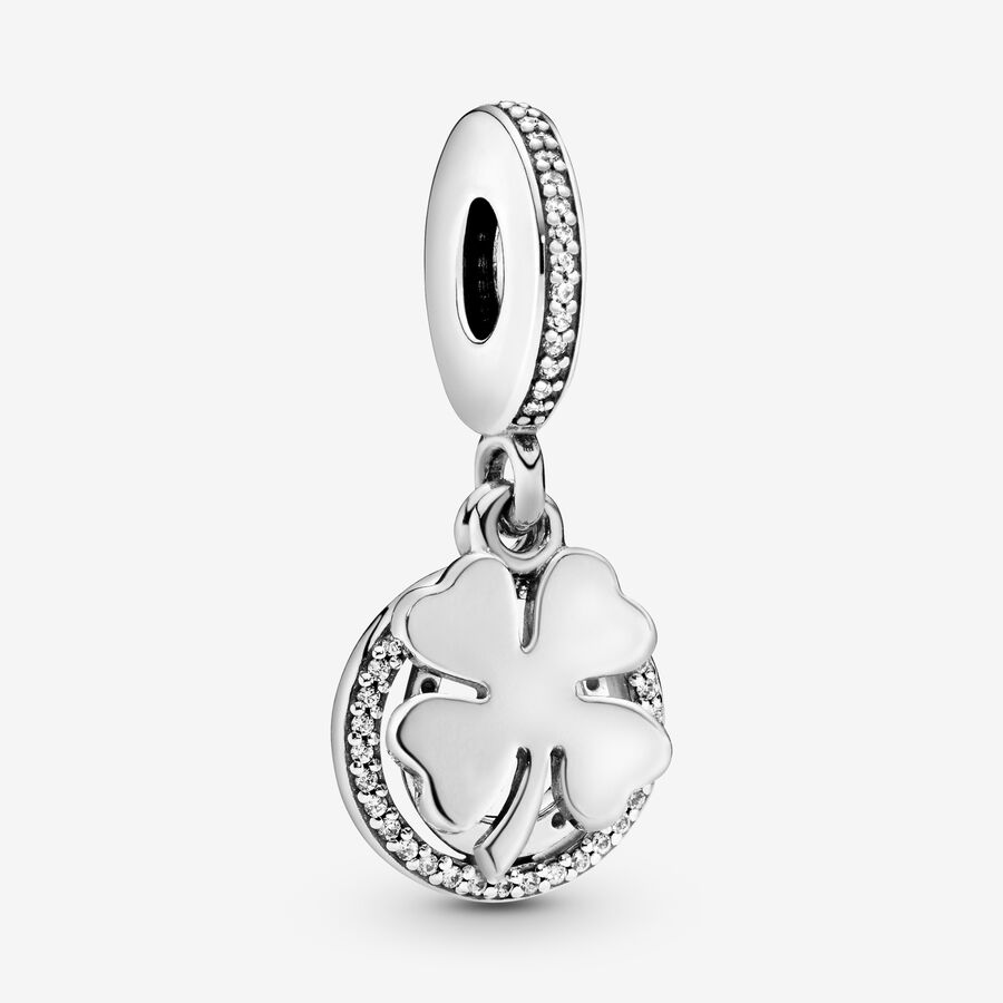 Pandora Lucky Four-Leaf Clover Dingla Silver | 831PZBFYU