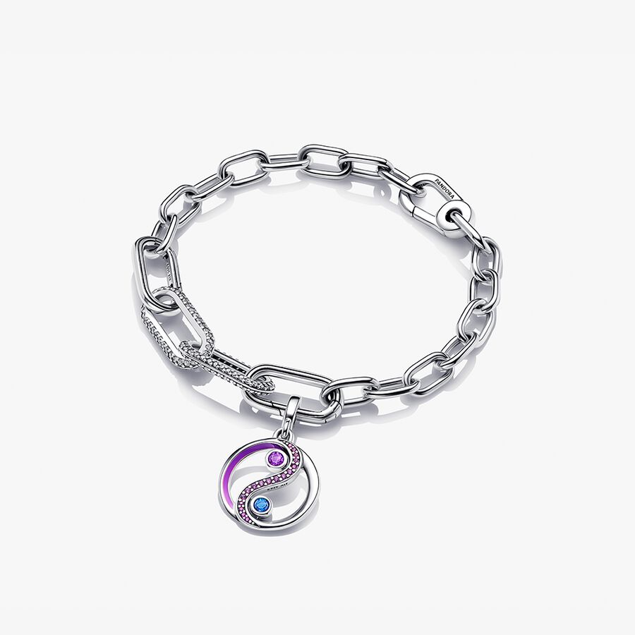 Pandora ME Balance Yin Yang Sparkling Länk Olika Färger | 945IJKBFR